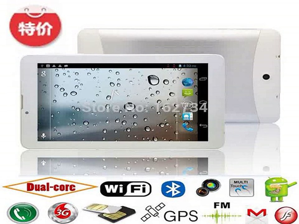 cheap 7'-'- Tablet PC 3G Phone Call Phablet Dual SIM MTK6572 Dual Core Android 4.2 512MB RAM 4GB ROM Flash GPS  WIFI notebook-in Tablet PCs from Computer