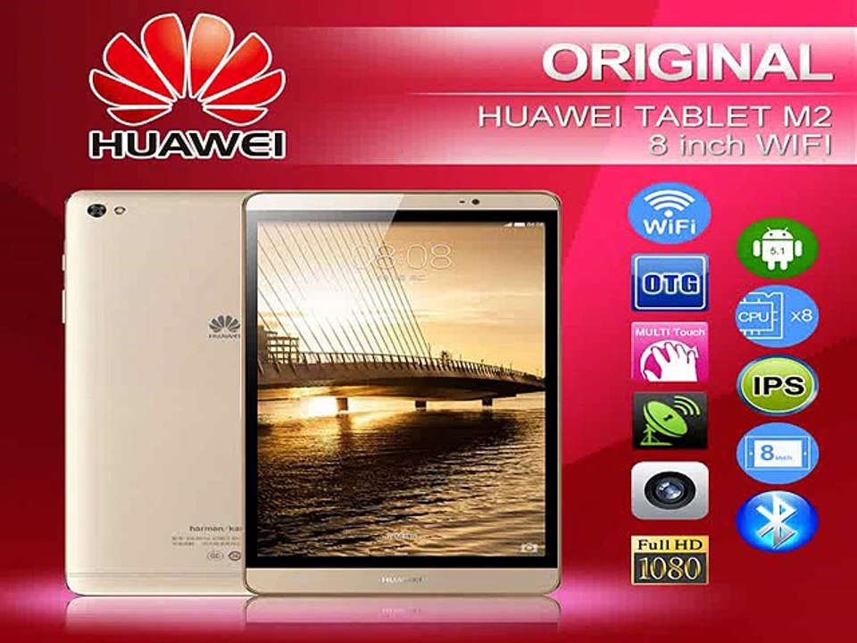 Original Huawei Tablet PC M2 WiFi 8 inch 1920 x 1200 FHD Octa Core 2.0GHz Android 5.1 3GB+16GB/64GB 2MP+8MP-in Tablet PCs from Computer