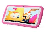 New 7 Android 4.1 Tablet PC For Kids Children Preloaded Fun Apps 5 Points Touch Dual Camera WiFi Colorful Soft Cover-in Tablet PCs from Computer
