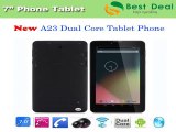 Cheap 7'-'- Allwinner A23 Dual Core Phone Tablet with Sim Card Slot 512M / 4G Bluetooth Dual Camera Android 4.2 Dual Core tablet-in Tablet PCs from Computer