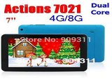 New arrival  Actions 7021 Dual core Tablet PC 7inch 512/8G dual camera-in Tablet PCs from Computer