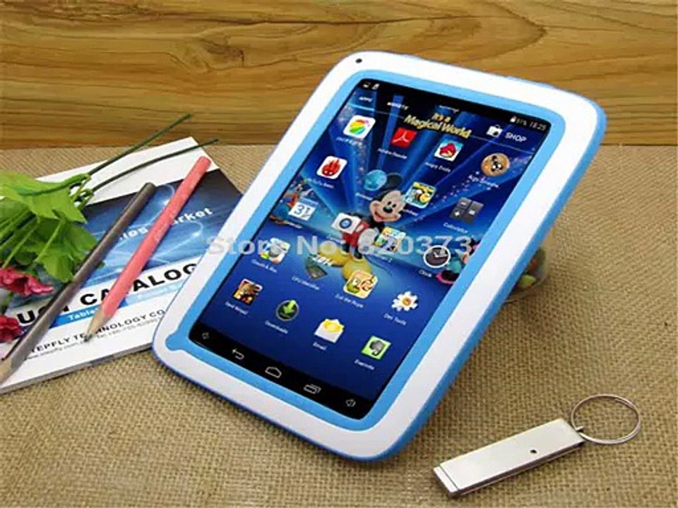 freesshipping 7 inch kid kids tablet pc Quad core 512M 8GB android4.4 dual camrea support  extend 3G without bluetooth kid app-in Tablet PCs from Computer