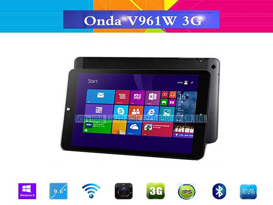 Original 9.6 inch Onda V961W 3G Win8 Quad Core Tablet PC Intel Z3735F 1280x800 IPS 32GB ROM WIFI Bluetooth OTG Dual camera-in Tablet PCs from Computer