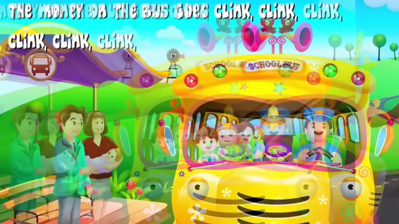 ♥ The Wheels on the Bus Go Round and Round - Kids Song with Lyrics - Childrens Music