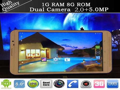new 8 Tablet pc Quad Core MTK6582 Andriod 4.4 IPS 1280*800 1GB/8GB Dual SIM 3G Phone call dual cameras2+5MP buletooth wifi pad-in Tablet PCs from Computer
