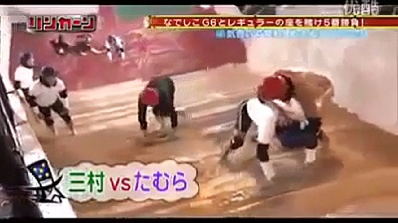 Funny Japanese Game Show Slippery Stairs