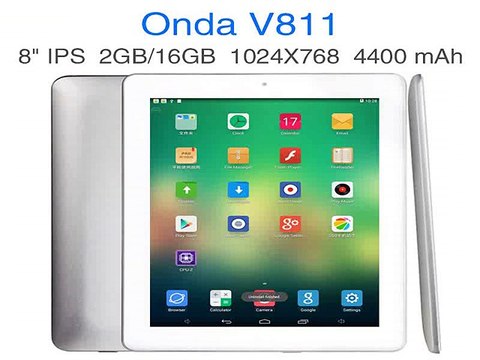 Quad Core 1.2Ghz Android 4.4 tablet pc 8 inch IPS retina screen RAM 2GB ROM 16GB Octa Core GPU Wifi hdmi Game computer Onda V811-in Tablet PCs from Computer