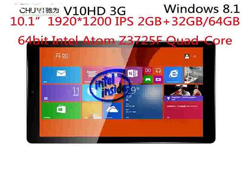 10.1 IPS 1920x1200 Chuwi V10HD 3G Windows 8.1 Tablet PC Intel Z3735F Quad Core 2GB RAM 32GB/64GB ROM Bluetooth 5.0MP Camera-in Tablet PCs from Computer