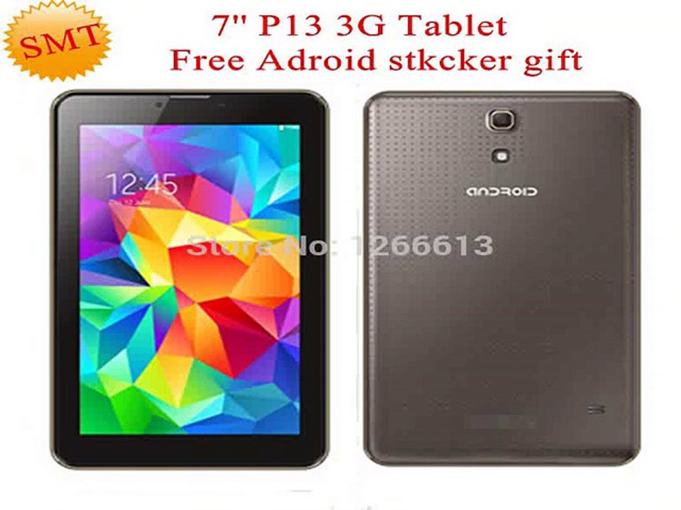 P13 7'-'- Dual Sim card 3G WCDMA tablet pc MTK6572 Dual Core 3G  512MB/4GB+ Bluetooth+Dual Camera Flashlight Android 4.2 tablet pc-in Tablet PCs from Computer