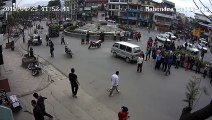 CCTV footage of Mahendra Salik at Durbarmarg during Earthquake on 25 April 2015 Biggest Earthquakes