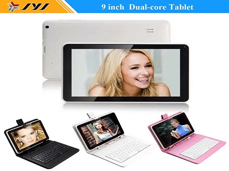 9inch Capacitive Allwinner Cortex A7 8GB Dual Core Tablet PC Android 4.4 Kitkat WIFI HDMI Dual cameras add  keyboard -in Tablet PCs from Computer