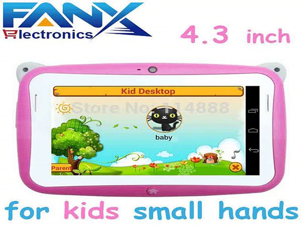 10PCS/lot 4.3 inch Kids Tablet PC RK2926 Android 4.2 Capacitive Screen Dual Cameras tablet educational tab with EDU & Games Apps-in Tablet PCs from Computer