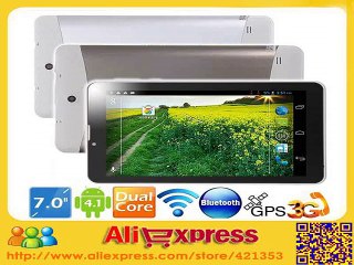 7 inch MTK8312 Dual Core 3g Tablet PC 512MB/4GB Dual SIM Dual Camera GPS Bluetooth FM Radio-in Tablet PCs from Computer