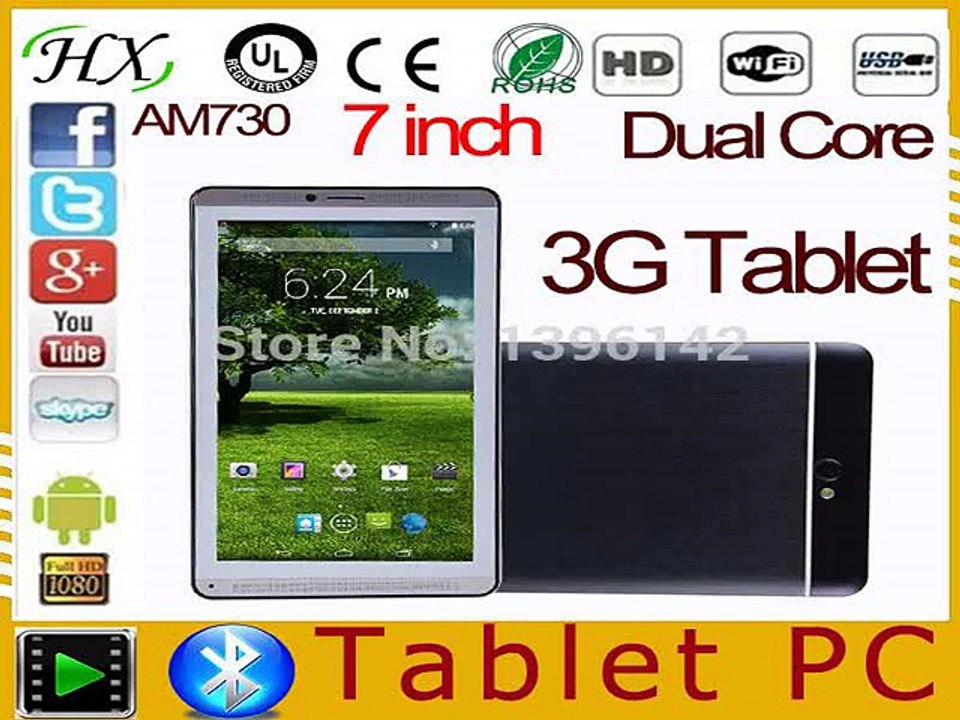 7 inch 1024*600 Dual Core 3G Phone Tablet PC MTK8312 Android 4.4 512MB+4GB 2.0MP/0.3MP Dual Camera Bluetooth GPS 2X PB0167-in Tablet PCs from Computer