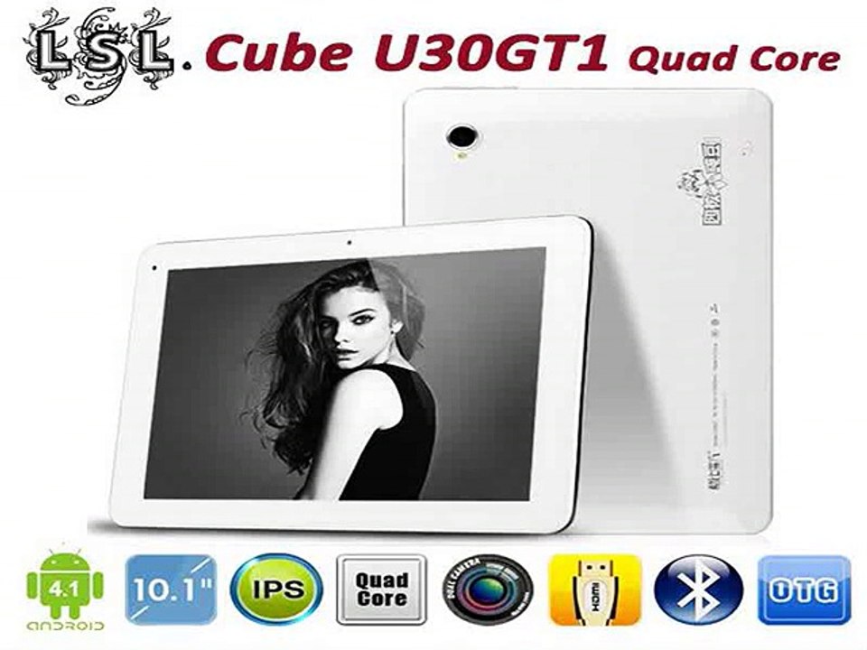 Cube U30GT 10 Inch RK3188 Quad core retina android 4.1 tablet pc 1.8GHz 1GB 16GB Bluetooth HDMI Dual camera WIFI free shipping-in Tablet PCs from Computer