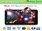 Latest 10.1 Cheapest TABLET PC Allwinner A33 Quad Core 10 inch Tablet 1GB RAM 8GB ROM Bluetooth WiFi-in Tablet PCs from Computer