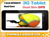 New 7 MTK6572 Tablet pc dual core dual sim 3g/2g phone call 512MB 4GB GPS Bluetooth HD Screen Android 4.2 DHL Free Shipping-in Tablet PCs from Computer