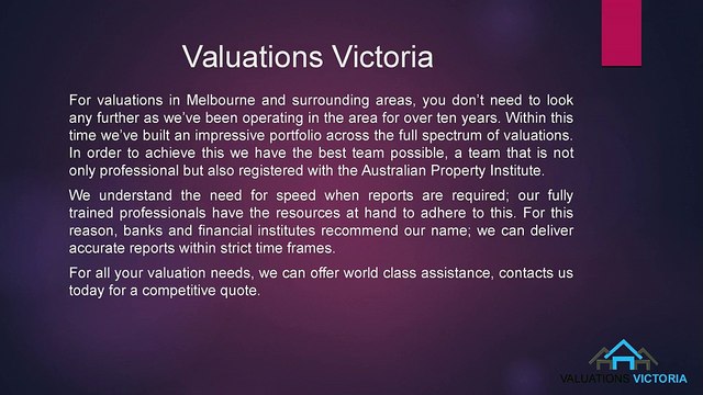 Property valuers Melbourne Australian property valuers business valuation