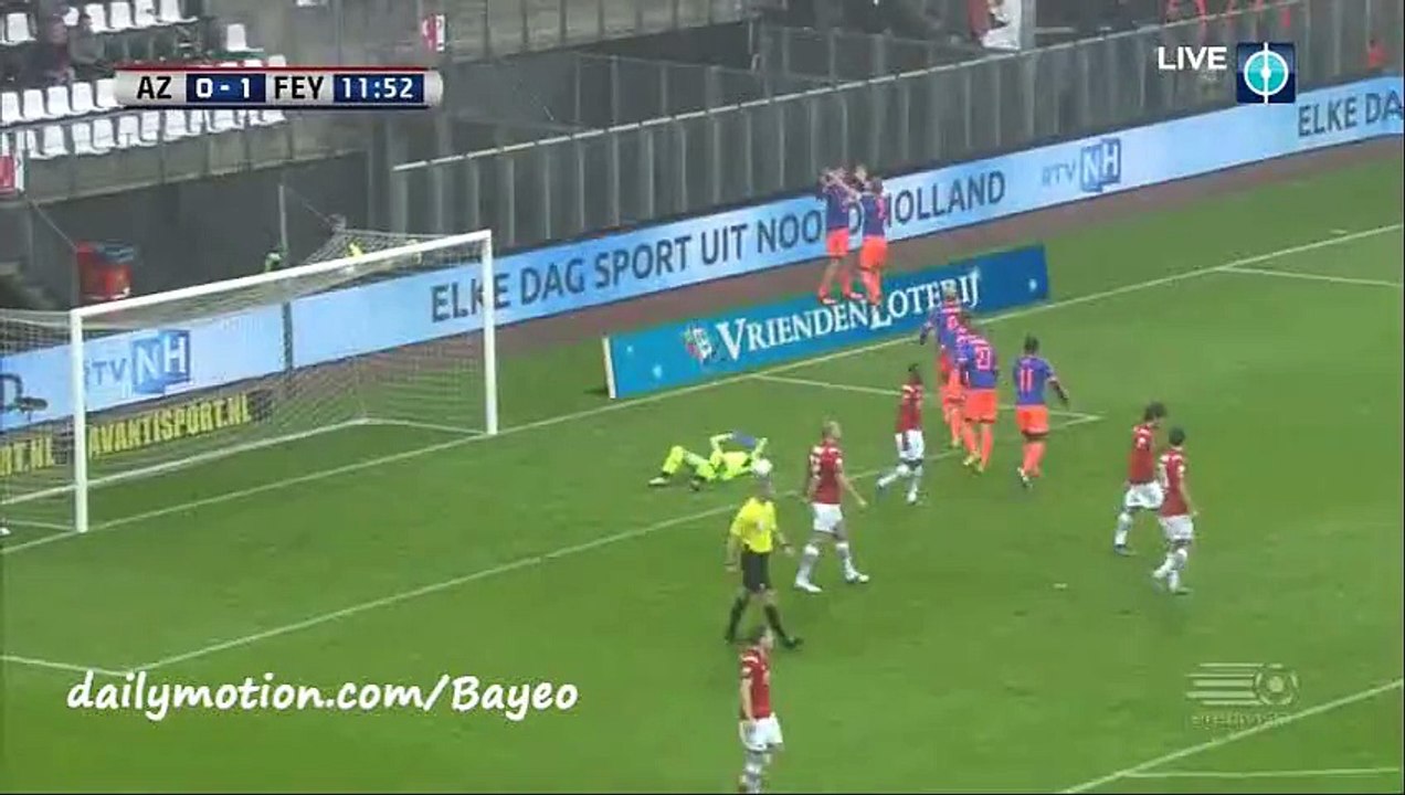 Michiel Kramer GOAL - AZ Alkmaar 0-1 Feyenoord - 24-01-2016 HD