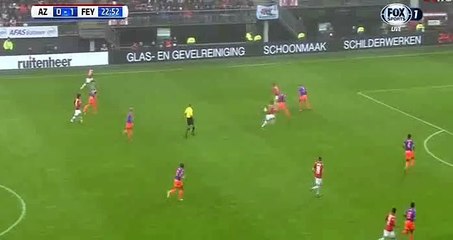 Markus Henriksen Goal - AZ Alkmaar 1 - 1 Feyenoord - 24-01-2016