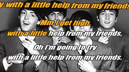 The Beatles - A little help from my friends - karaoke lyrics