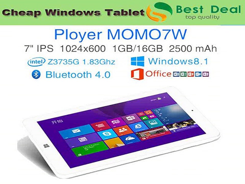 5PCS/LOT Ployer MOMO7W Win8.1 7.0 Inch IPS 1024*600 Intel Atom Bay Trail Z3735G Quad Core 1GB+16GB HMDI  Windows Tablet PC-in Tablet PCs from Computer