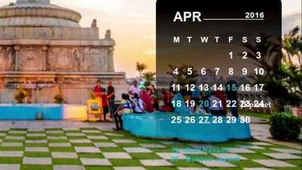 Exclusive - 2016 Calendar - Hyderabad Historical Places 2016 Calendar - Happy New Year