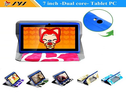 Blue 7inch Tablet PC Dual Core 8GB Rom Google Android 4.2 Tablet PC 0.3MP Cameras 1.5GHz With WiFi flaslight add color Case-in Tablet PCs from Computer