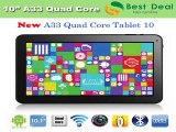 Cheap Quad Core Android 4.4 10 inch Tablet PC Allwinner A33 CPU 4 Core Tablet 10 Inch Capacitive Screen 1GB/8GB WiFi Bluetooth-in Tablet PCs from Computer