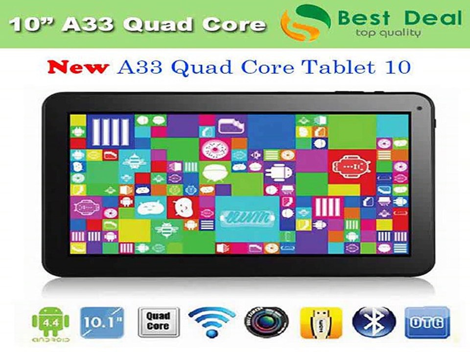 Cheap Quad Core Android 4.4 10 inch Tablet PC Allwinner A33 CPU 4 Core Tablet 10 Inch Capacitive Screen 1GB/8GB WiFi Bluetooth-in Tablet PCs from Computer