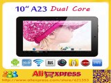 5pcs/lot DHL Free shipping 10 inch tablet pc Dual Core Allwinner A23 1GB ROM 8GB RAM 6000mAh Android 4.2 With Bluetooth-in Tablet PCs from Computer