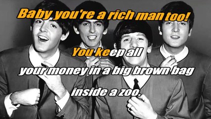 The Beatles - Baby You Re A Rich Man - karaoke lyrics