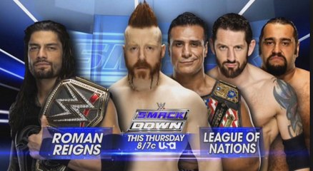 Roman Reigns vs. The League of Nations_ 4 on 1 Hanicap Match_ WWE SmackDown, Jan. 21, 2016
