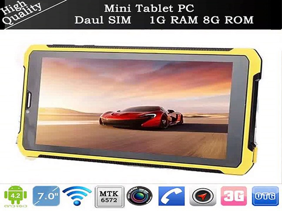 New Bumblebee outdoor 7 Tablet pc shockproof 1024*600 3G Phone call MTK6572 dual core 1GB/8GB Android 4.2 6000mAh GPS Bluetooth-in Tablet PCs from Computer