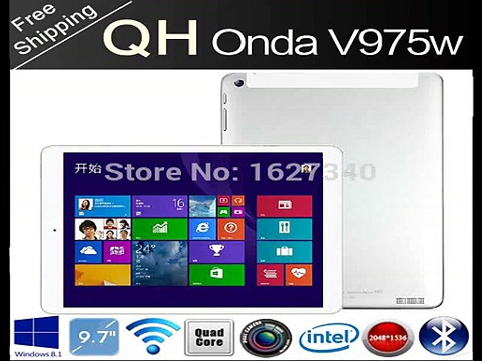 Onda V975W Window 8.1 Intel 3735 Quad Core Tablet PC 64bit CPU 2GB/ 32GB Retina IPS Screen 2048*1536 Bluetooth HDMI notebook pad-in Tablet PCs from Computer