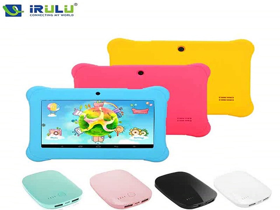iRULU BabyPad Y1 7 Android 4.4 Tablet Quad Core With 6000 mAh Power Bank Google GMS Test 8GB Learning Kids Toy Case Education-in Tablet PCs from Computer