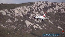Strong Crosswind Landing - Austrian Airlines - Airbus A319 - SPU/LDSP Split airport Big Planes