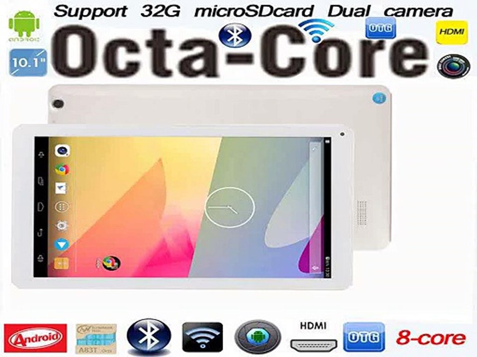 Free  shipping for 10.1 inch octa core   Tablet  1G RAM 16GB ROM  1024*600 LCD with Wifi HDMI  Buletooth  dual camera-in Tablet PCs from Computer