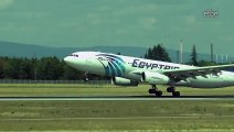 Bumpy crosswind landing: Airbus A330 Egyptair at Frankfurt | 18.07.2015 Big Planes