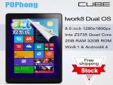 in stock! Cube iWork8 Dual os Win Android Tablet PC 8.0 Inch HD 1280x800px 2GB RAM 32GB ROM Z3735 Quad Core-in Tablet PCs from Computer