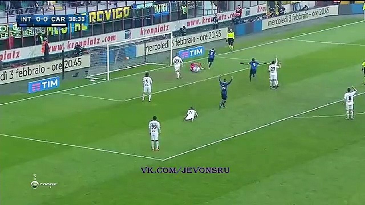 Rodrigo Palacio GOAL | Inter 1-0 Carpi