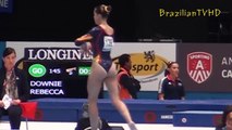 Spanish Gymnast performs Floor Routine & Balance Beam