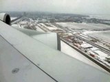 Landing in snow covered Amsterdam - KLM A 380-800