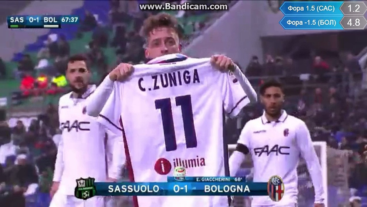 SASSUOLO-BOLOGNA 0-1 GIACCHERINI