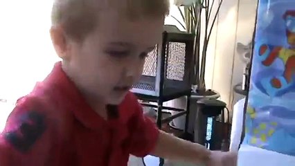 Soldier in a box surprises son on his birthday