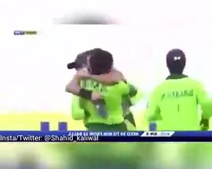 Muhammad Aamir bowling with right hand.