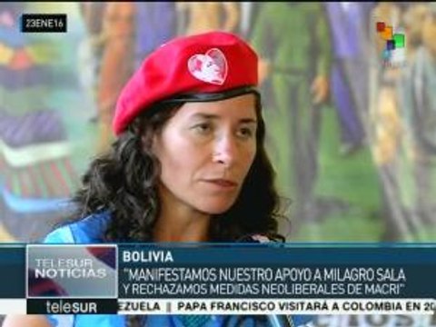 Bolivia: activistas sociales se solidarizan con Milagros Sala
