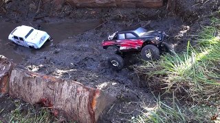 RC ADVENTURES - Muddy Micro 4x4 RC Trucks Get Down & Dirty in BOG oF DOOM
