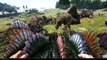 ARK: Survival Evolved - GIGANOTOSAURUS VS 100 SPINOSAURUS (Dinosaur Battle Arena)