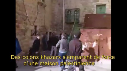 Hébron, PALESTINE : des colons khazars en action...